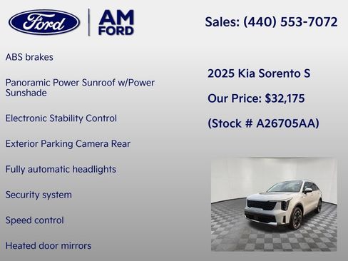 Used 2025 Kia Sorento S w/ Panoramic Sunroof Package AWD/4WD image 12