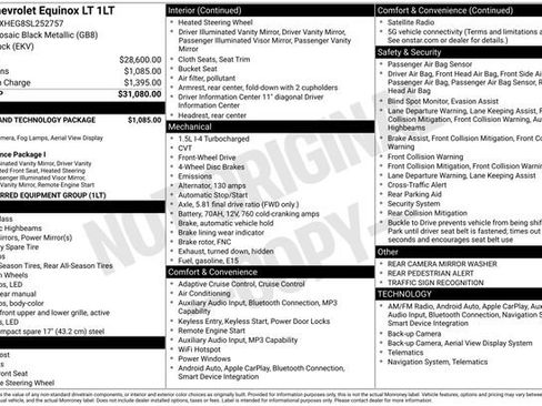 Used 2025 Chevrolet Equinox LT w/ Safety and Technology Package FWD image 35