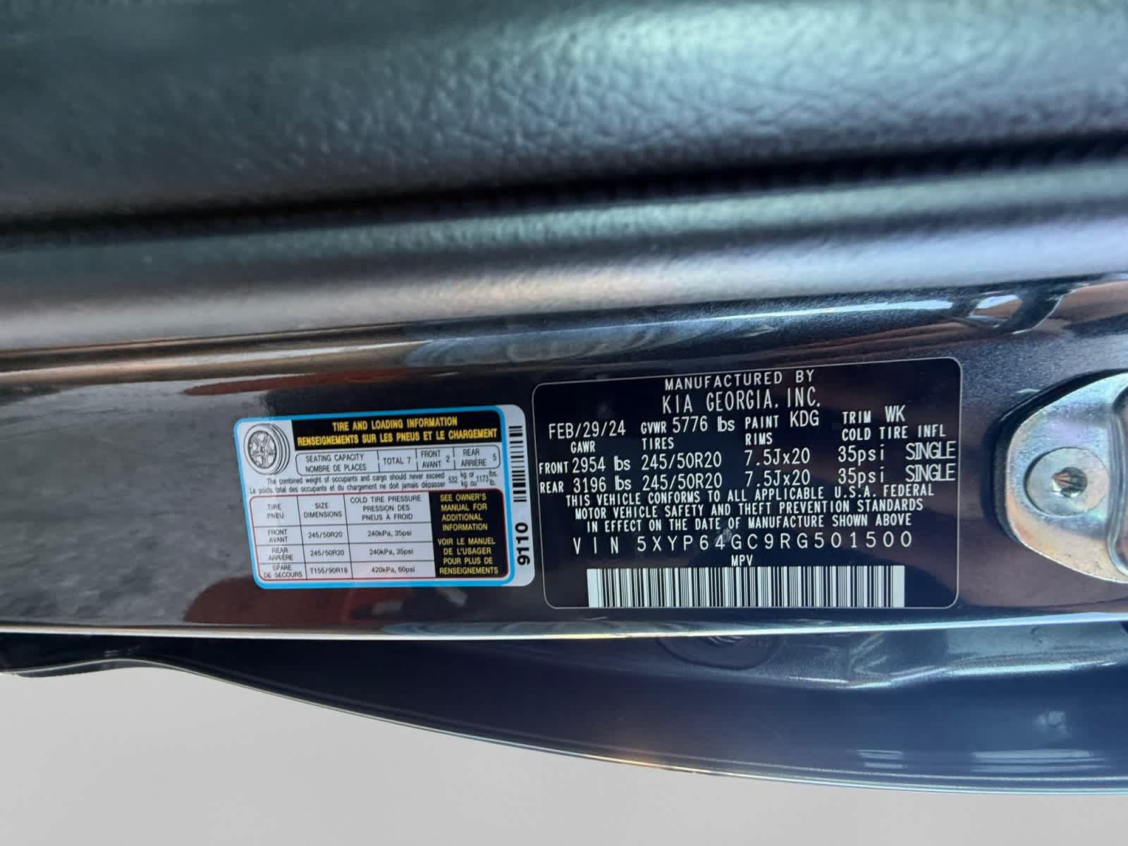 Certified 2024 Kia Telluride S w/ S Sunroof Package FWD image 25
