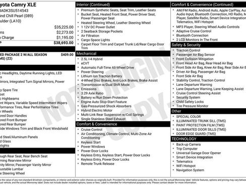 Certified 2025 Toyota Camry XLE AWD/4WD image 12