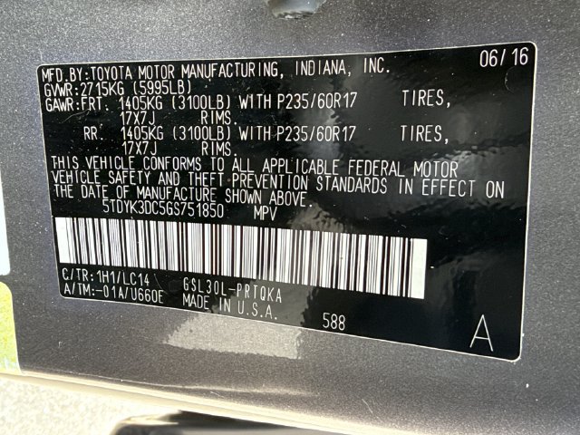 Used 2016 Toyota Sienna XLE FWD image 28