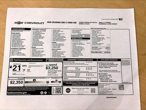 New 2026 Chevrolet Colorado LT w/ LT Convenience Package RWD image 14