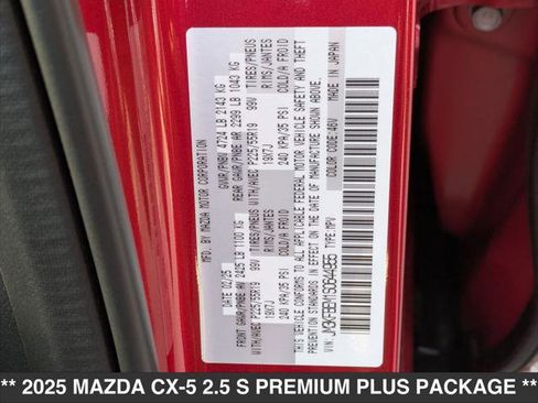 Certified 2025 MAZDA CX-5 AWD 2.5 S w/ Premium Plus Pkg image 15
