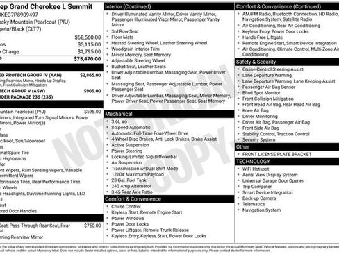 Used 2023 Jeep Grand Cherokee L Summit w/ Advanced Protech Group IV image 15