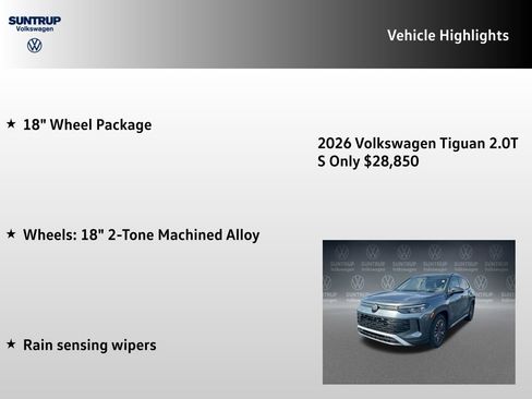 New 2026 Volkswagen Tiguan S FWD image 7