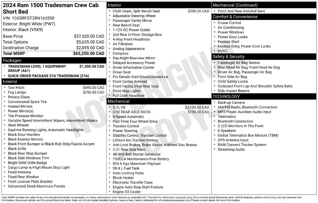 Used 2024 RAM 1500 Tradesman AWD/4WD image 27