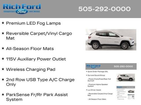 Used 2022 Jeep Compass Latitude w/ Sun and Sound Group AWD/4WD image 75