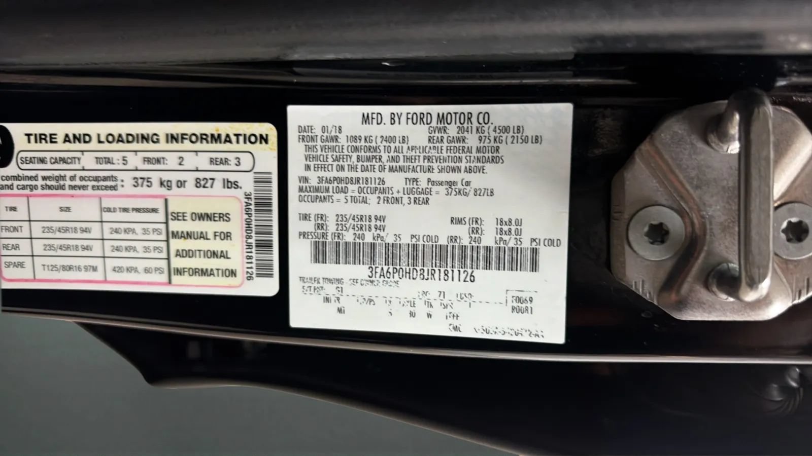 Used 2018 Ford Fusion SE w/ Equipment Group 201A FWD image 24