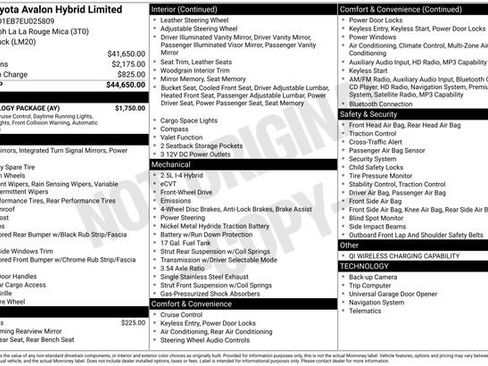 Used 2014 Toyota Avalon Limited w/ Technology Package FWD image 12