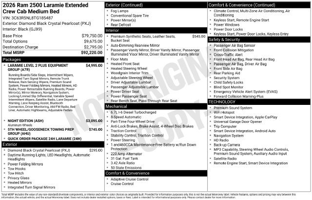 Used 2026 RAM 2500 Laramie AWD/4WD image 7
