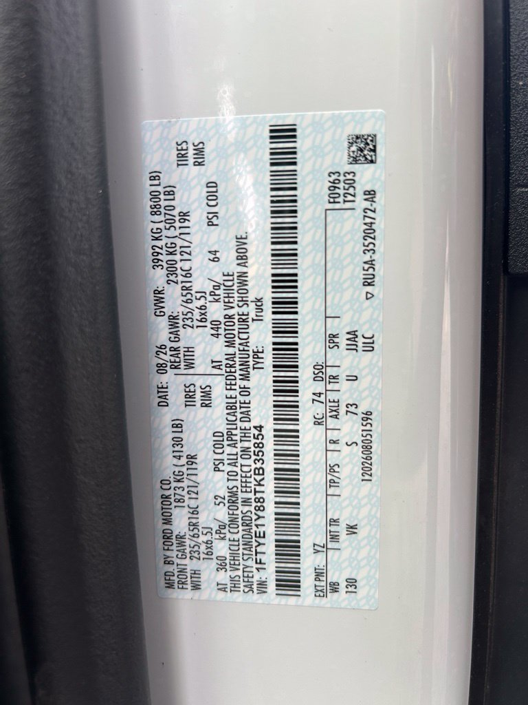 New 2026 Ford Transit 150 Low Roof w/ Load Area Protection Package RWD image 12