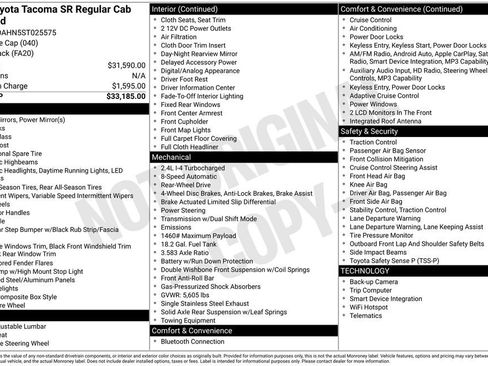 Used 2025 Toyota Tacoma SR RWD image 16