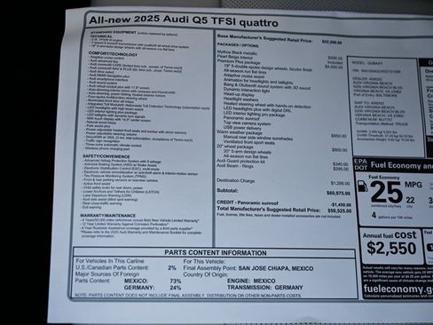 New 2025 Audi Q5 2.0T Premium Plus image 40