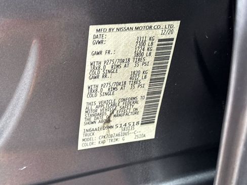 Used 2021 Nissan Titan PRO-4X w/ Off Road Protection Package image 29