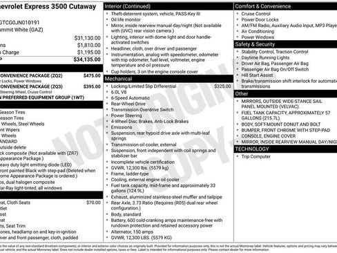 Used 2018 Chevrolet Express 3500 Work Van w/ Power Convenience Package image 26