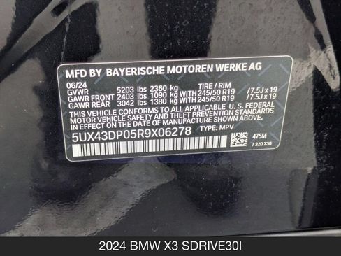 Used 2024 BMW X3 sDrive30i RWD image 26