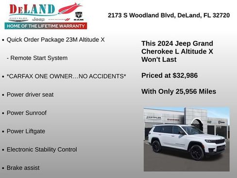 Used 2024 Jeep Grand Cherokee L Altitude AWD/4WD image 18
