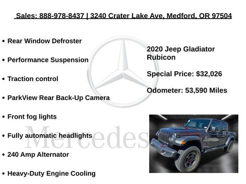 Used 2020 Jeep Gladiator Rubicon w/ LED Lighting Group image 15