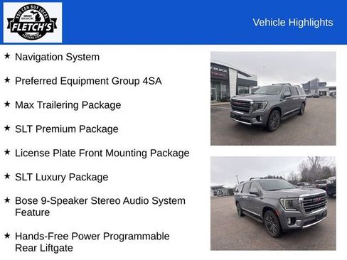 Used 2022 GMC Yukon XL SLT w/ SLT Premium Package image 2