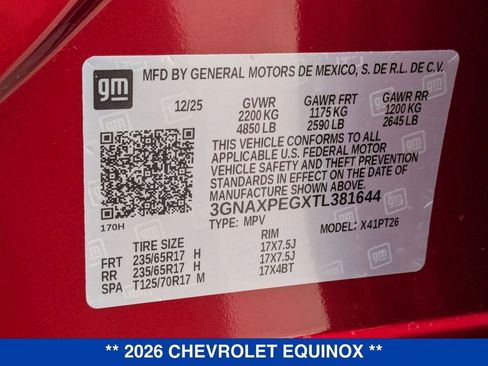 New 2026 Chevrolet Equinox LT w/ LPO, Floor Liner Package AWD/4WD image 36