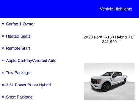 Certified 2023 Ford F150 XLT w/ Equipment Group 302A High AWD/4WD image 3