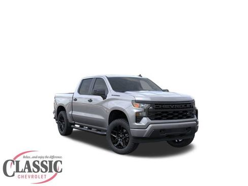 New 2026 Chevrolet Silverado 1500 Custom w/ Turbomax Blackout Package RWD image 1
