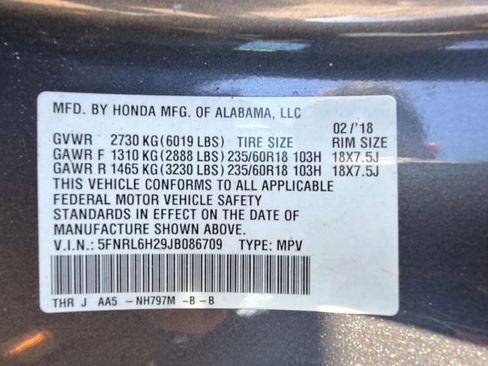 Used 2018 Honda Odyssey LX image 17