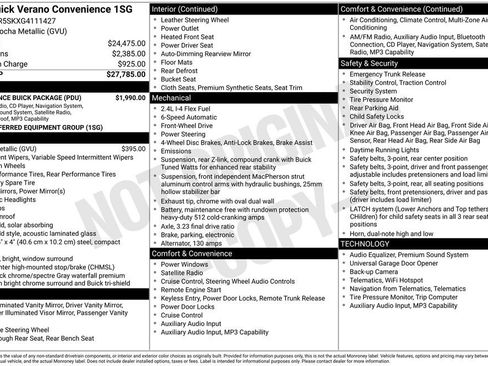 Used 2016 Buick Verano Convenience w/ Experience Buick Package FWD image 2