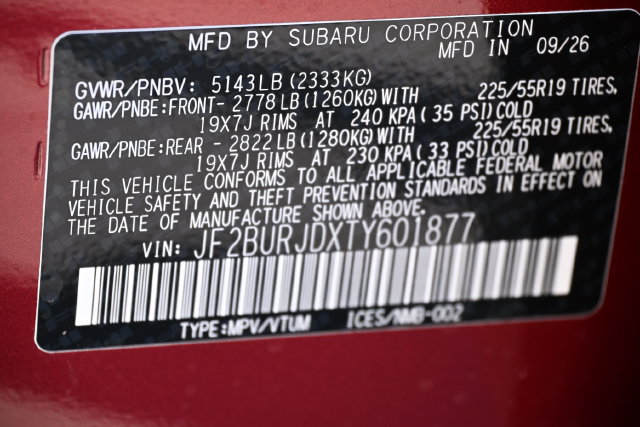 New 2026 Subaru Outback Touring XT AWD/4WD image 20