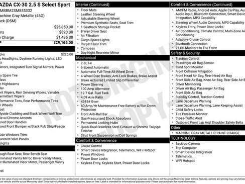 New 2025 MAZDA CX-30 AWD 2.5 S w/ Select Sport Pkg image 7