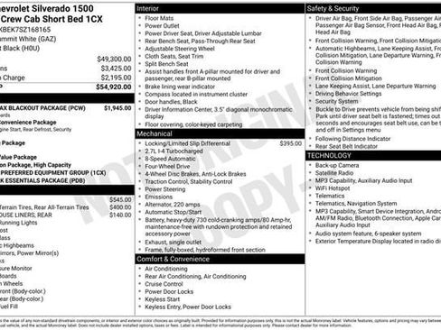 Used 2025 Chevrolet Silverado 1500 Custom w/ Turbomax Blackout Package AWD/4WD image 2