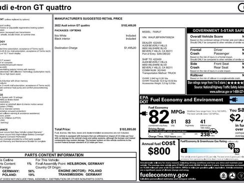 Used 2022 Audi e-tron GT Premium Plus image 5