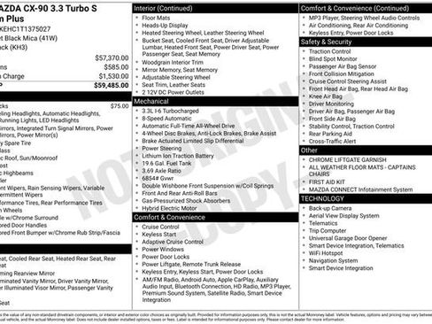 New 2026 MAZDA CX-90 3.3 Turbo S w/ Premium Plus AWD/4WD image 9