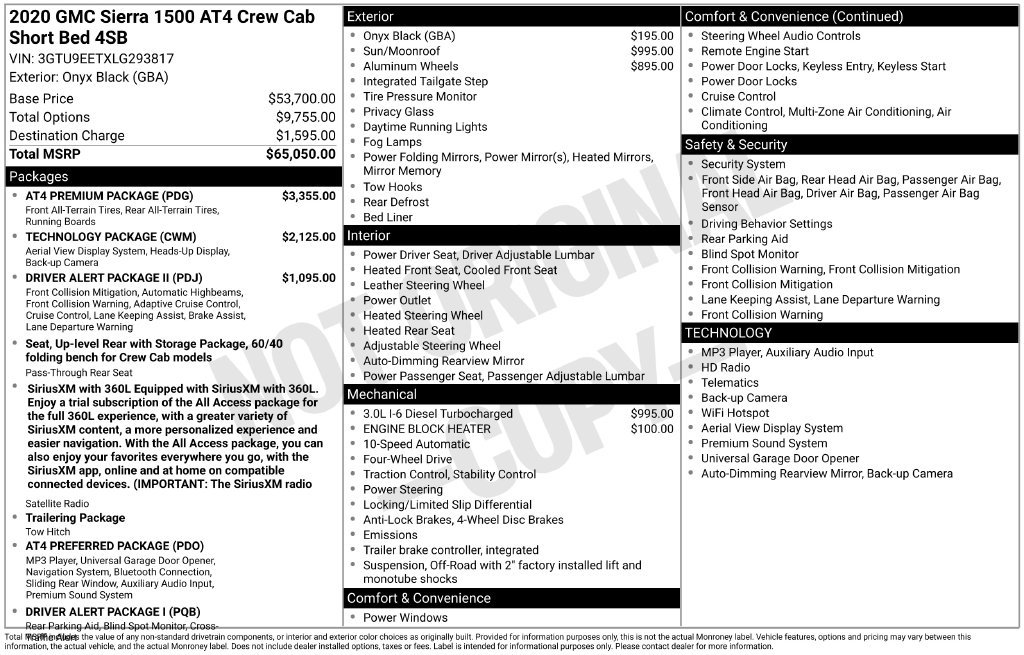 Used 2020 GMC Sierra 1500 AT4 w/ AT4 Premium Package AWD/4WD image 19