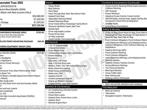 Used 2025 Chevrolet Trax RS w/ Driver Confidence Package FWD image 8