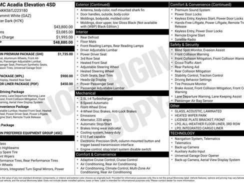 New 2026 GMC Acadia Elevation w/ Elevation Premium Package FWD image 46