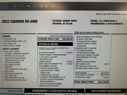 Used 2023 Chevrolet Equinox RS w/ RS Leather Package AWD/4WD image 20