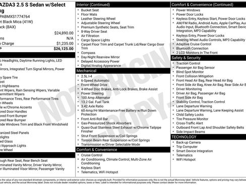 Certified 2025 MAZDA MAZDA3 s FWD image 29
