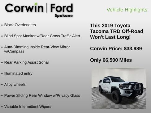 Used 2019 Toyota Tacoma TRD Off-Road w/ Technology Package image 24
