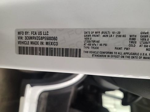 Used 2023 RAM ProMaster 3500 w/ Safety Group image 11