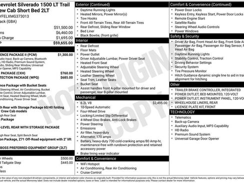 Certified 2021 Chevrolet Silverado 1500 LT Trail Boss w/ Convenience Package II AWD/4WD image 39