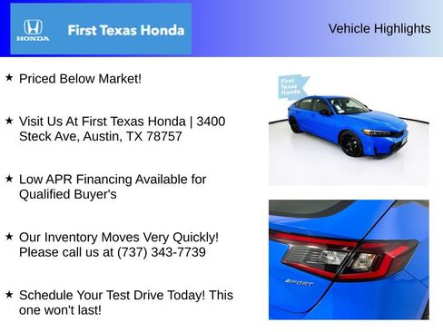 New 2026 Honda Civic Sport image 5