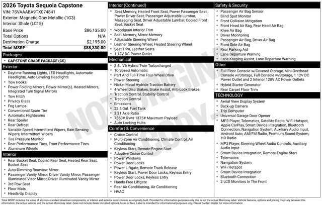Used 2026 Toyota Sequoia Capstone AWD/4WD image 32