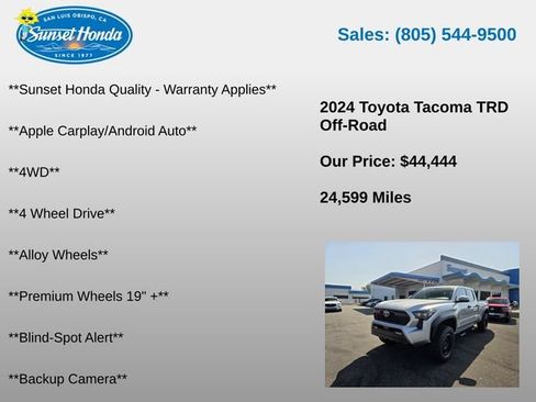 Used 2024 Toyota Tacoma TRD Off-Road w/ TRD Off Road Premium Package AWD/4WD image 5