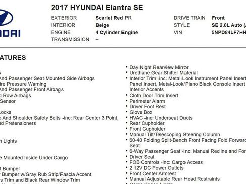 Used 2017 Hyundai Elantra SE w/ SE A/T Tech Package 03 image 17