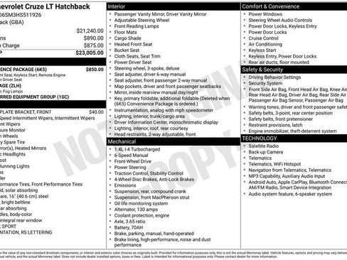 Used 2017 Chevrolet Cruze LT w/ Convenience Package FWD image 7