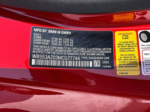 Used 2021 BMW M4 Coupe w/ Parking Assistance Package RWD image 31