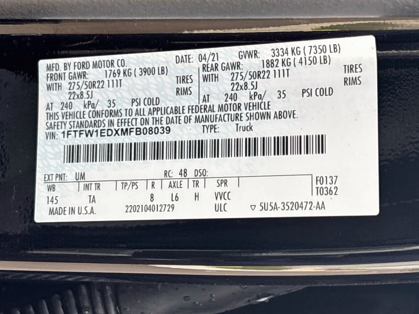 Used 2021 Ford F150 Limited AWD/4WD image 34