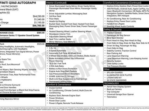 Used 2022 INFINITI QX60 Autograph w/ Cargo Package image 6