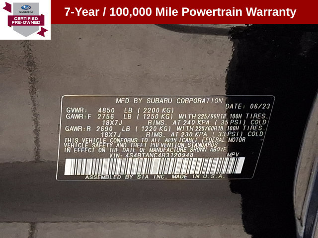 Certified 2024 Subaru Outback Limited AWD/4WD image 28